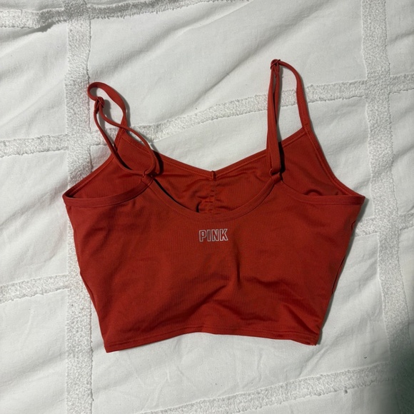 PINK by Victoria’s Secret Ruched Front Tank — XS — Brick Red - Picture 2 of 3